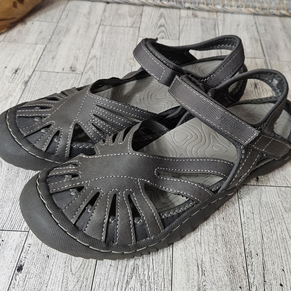 JBU Sport by Jambu Women's Gray Magnolia Mary Jane Flats Comfort Shoes Size 7M